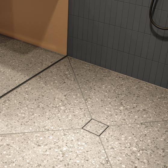 Grating frames for tiling with individual floor coverings