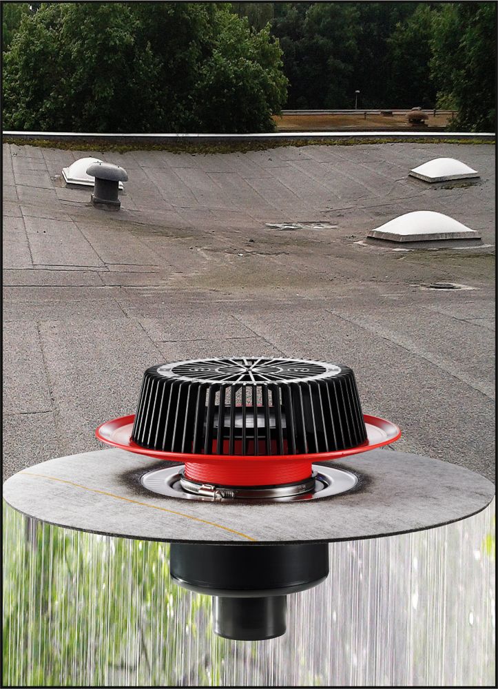Dallmer overflow drains for flat roofs