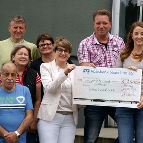 2 000 euros pour « Balthasar » - Le personnel de Dallmer fait un don à l'institut de soins palliatifs pédiatriques d'Olpe